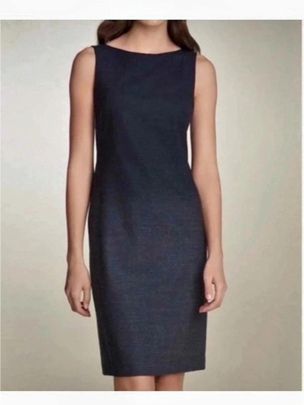 Theory Betty Ascend Quiet Luxury Minimalist Ombre Wool Sheath Dress 8 Classic